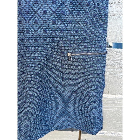 Zara Girls Navy Tweed A-Line Straight Dress with Cap Sleeves & Pockets - Sz 9/10 - Picture 2 of 4